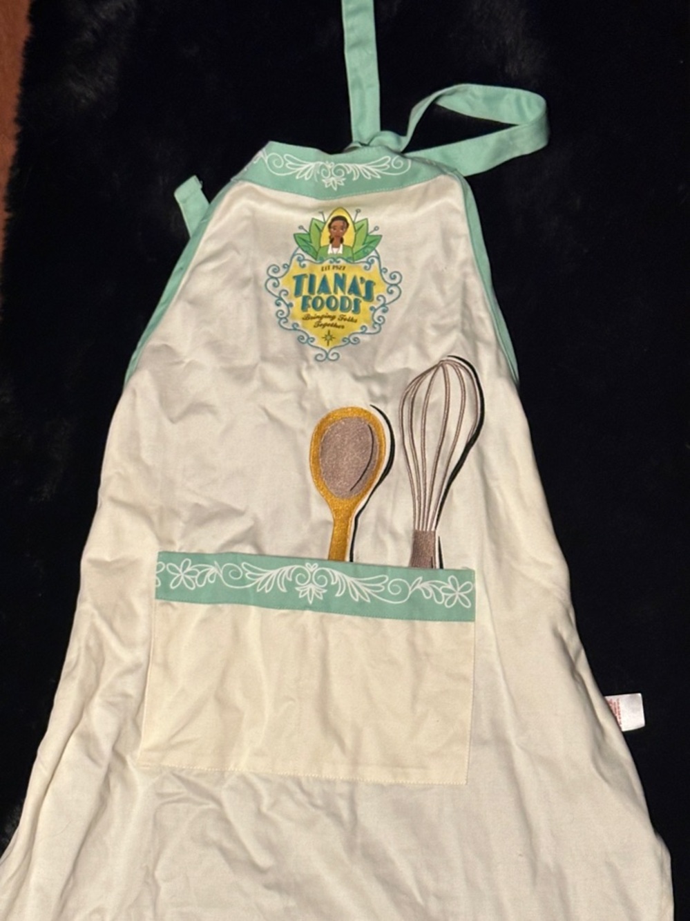 Mint & White Kitchen Apron with Pocket